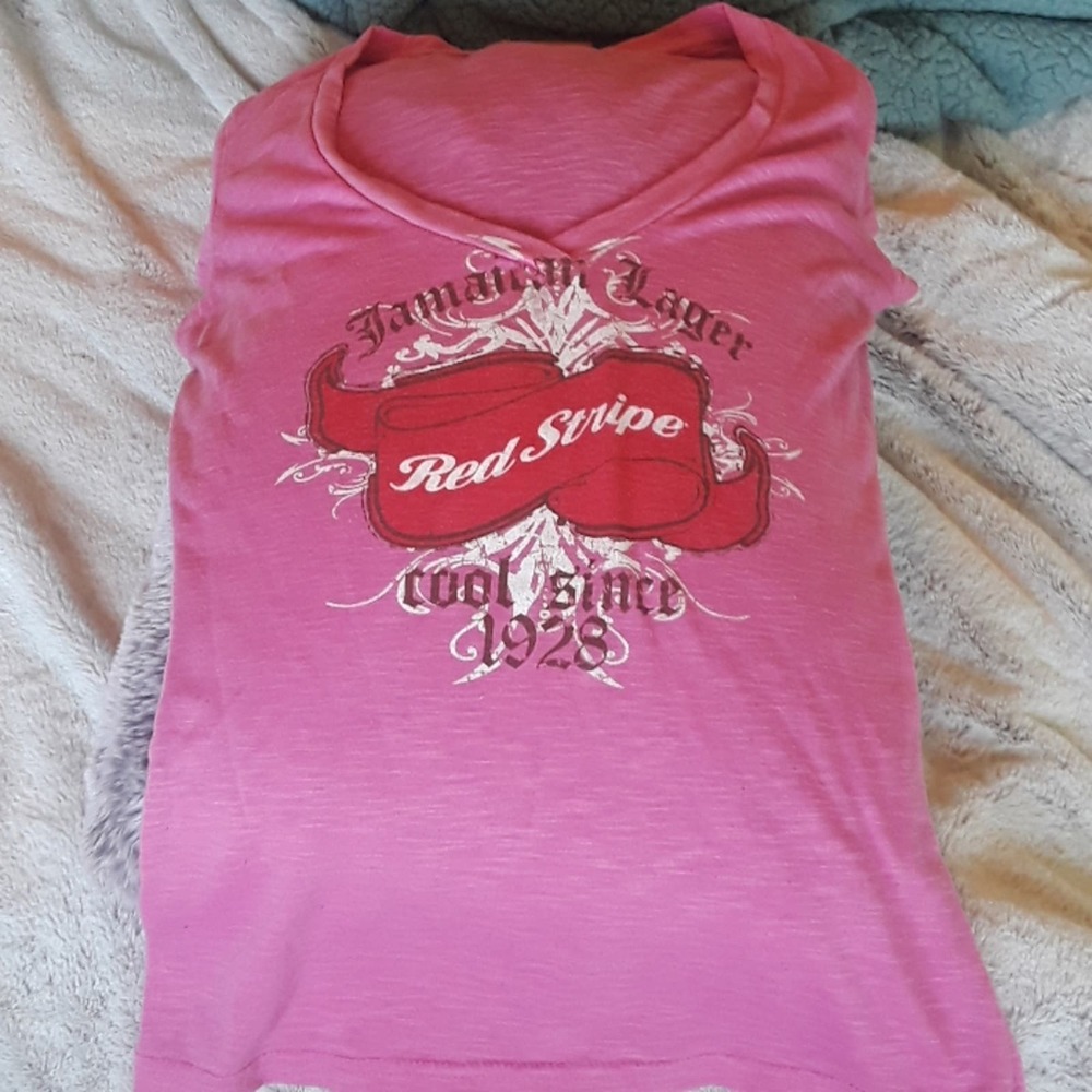 Red stripe tshirt size xl